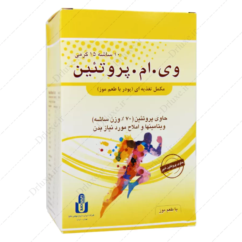ساشه وی ام پروتئین 15 گرمی ایران دارو 10 عدد - دکتر لوکس